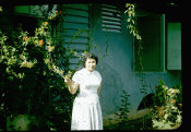 Saipan 1956 Collection, No. 40 Woman Outside In Nature 